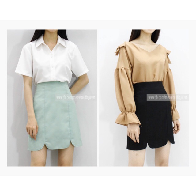 [Mã FADIRECT20 giảm 20K đơn 150K] [Hình thật tự chụp] Short váy vạt bầu xẻ công sở nữ