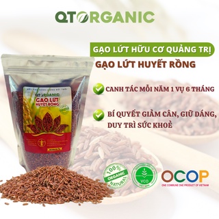 Gạo lứt huyết rồng hữu cơ 1KG QTOrganic