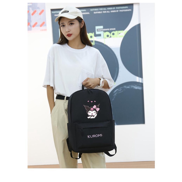 Balo đi học Gavinbrown Yichen in hình Kuromi thời trang Harajuku đáng yêu cho bé gái