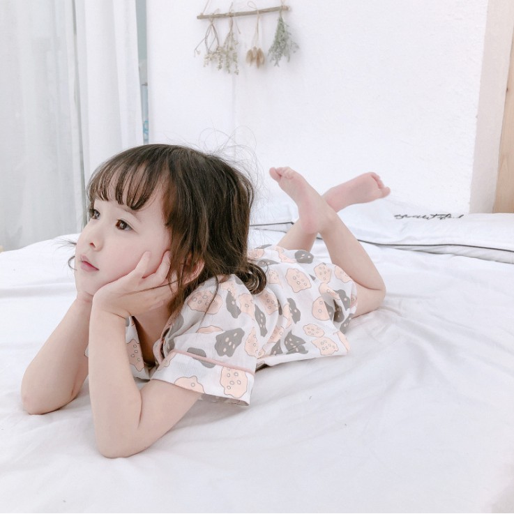 Set ngủ pijama ngắn chiếc bánh cho bé S330