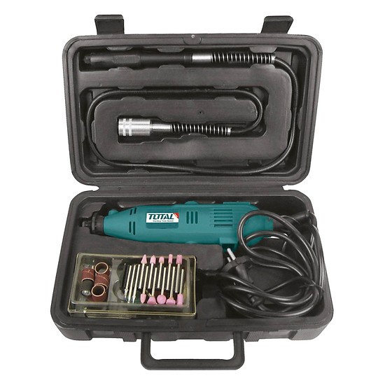 Máy Mài Khuôn mini 130W TOTAL 3.2mm Bao gồm mũi mài khuôn, giấy nhám mài, dây nối mài