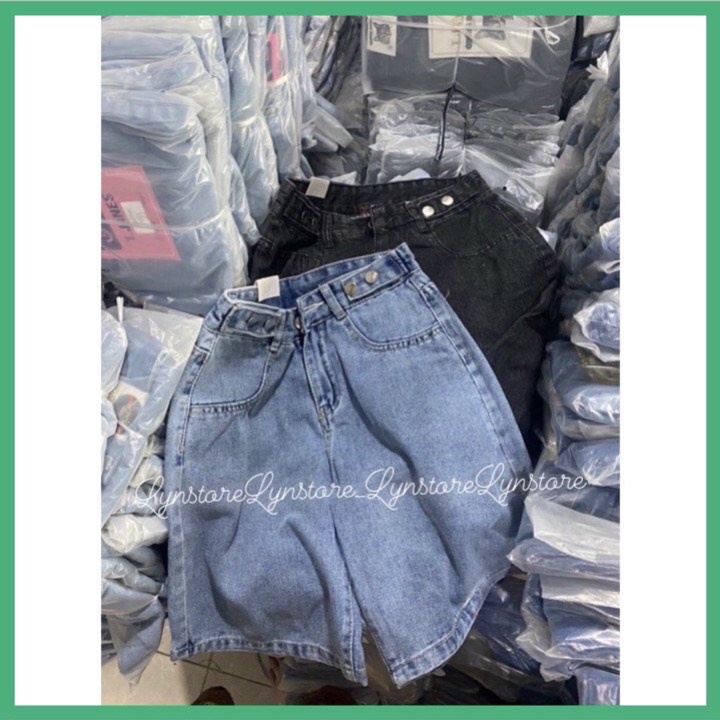 Quần Short Jeans Quần ngố bò kèm nút khoá thu nhỏ dáng may gấu 1 màu Mã Q2 hàng cao cấp kèm video và ảnh thật