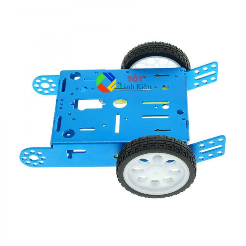 Bộ Khung Xe Nhôm Car Robot BBC Micro:bit - Smart Car Robot 2wd DIY Microbit - Đồ chơi STEM lập trình robot