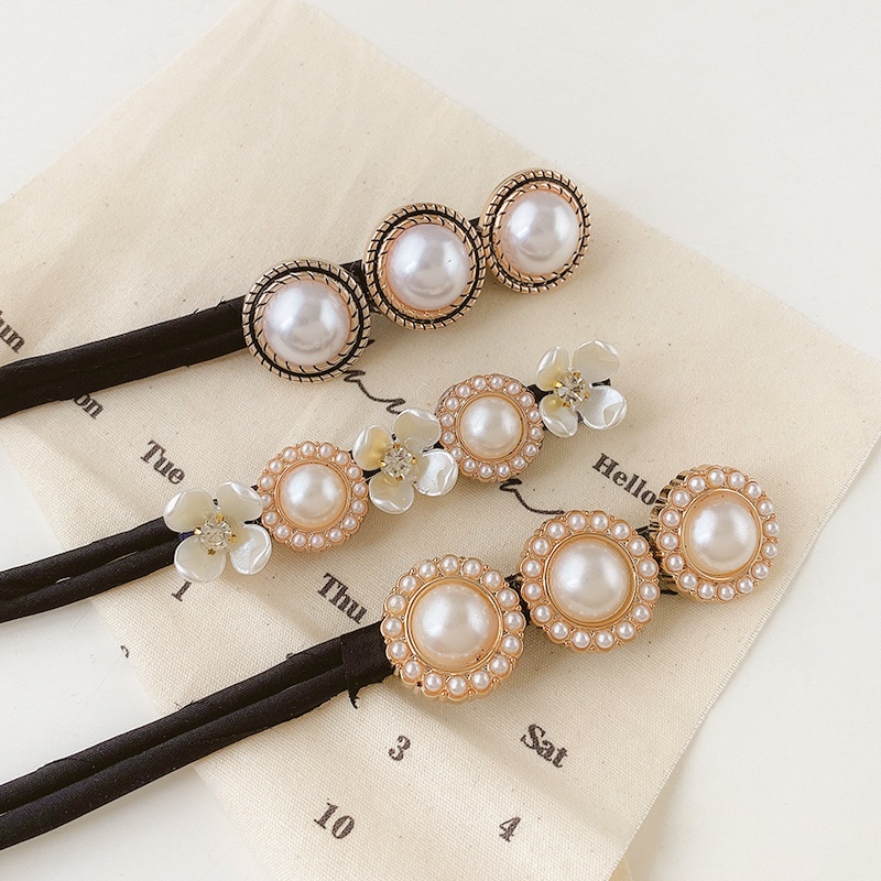Kẹp tóc hình hoa đính ngọc trai giả xinh xắn cho nữ