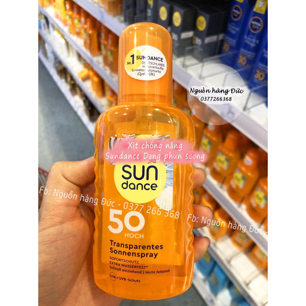 Xịt chống nắng Sundance 50+ Đức  - Nguồn hàng Đức