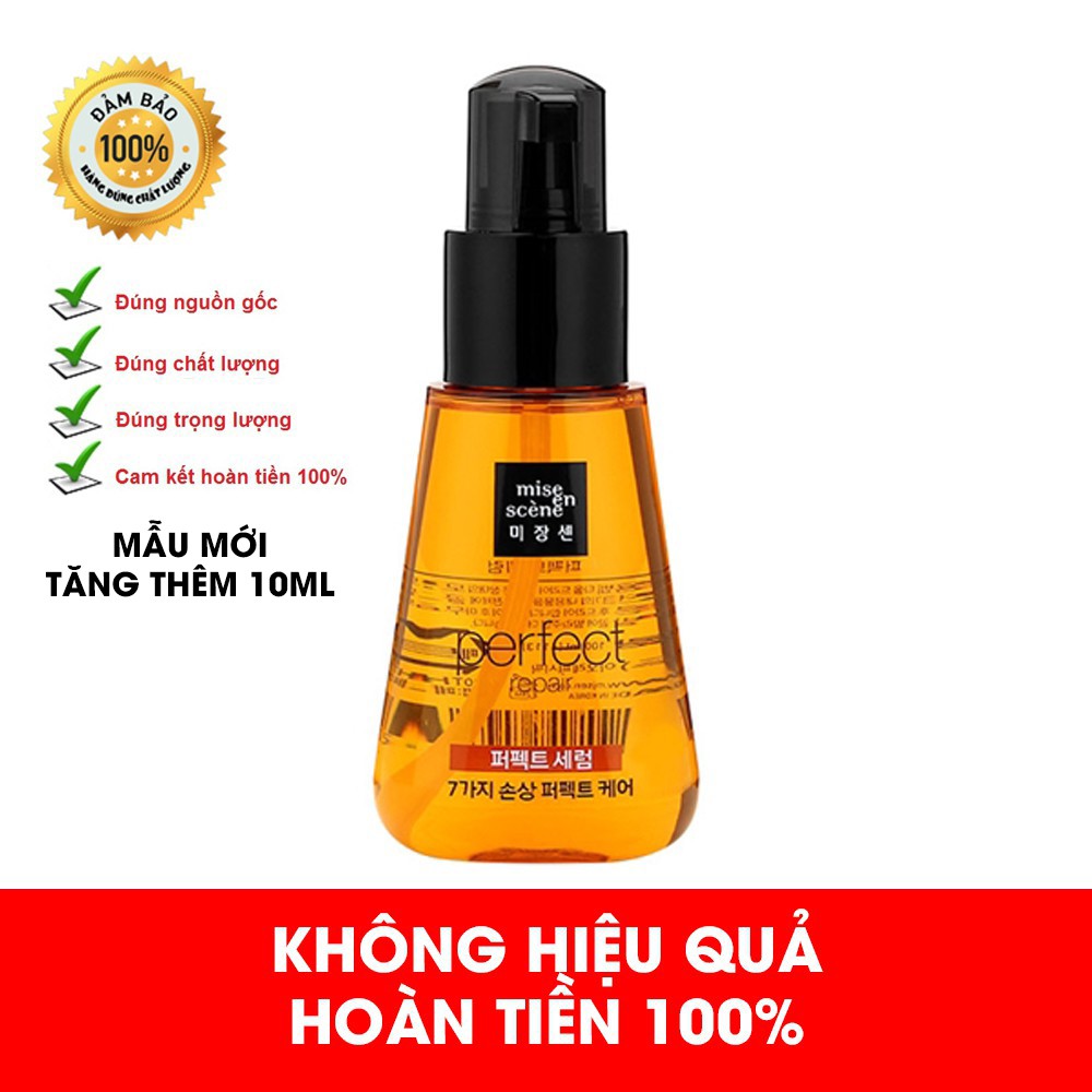 Tinh dầu dưỡng tóc MISE EN SCENE Perfect Repair Hair 80ml Mẫu Mới 2020, Giúp Tóc Bóng Mượt , Giữ Nếp