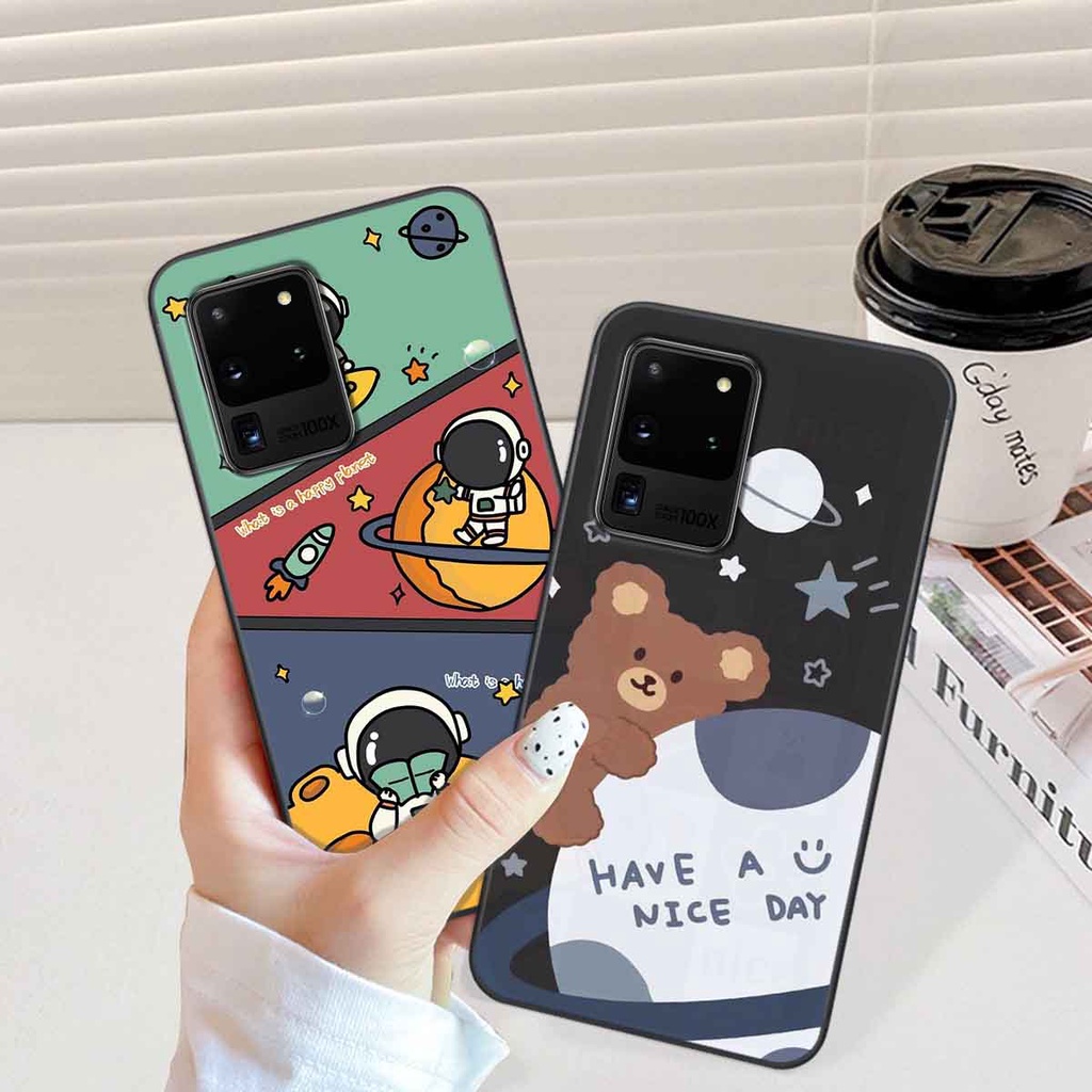 Ốp Samsung S20 Ultra in hình vũ trụ, phi hành gia bầu trời cute dễ thương