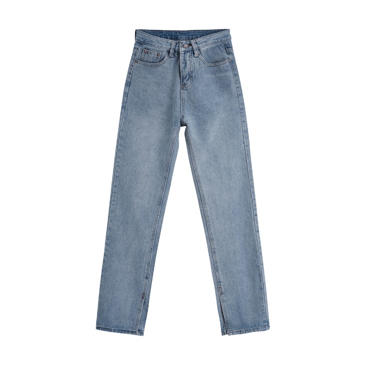 DUNEA Quần Denim Ống Rộng Lưng Cao Xẻ Tà Gợi Cảm Cho Nữ DUNEA0908