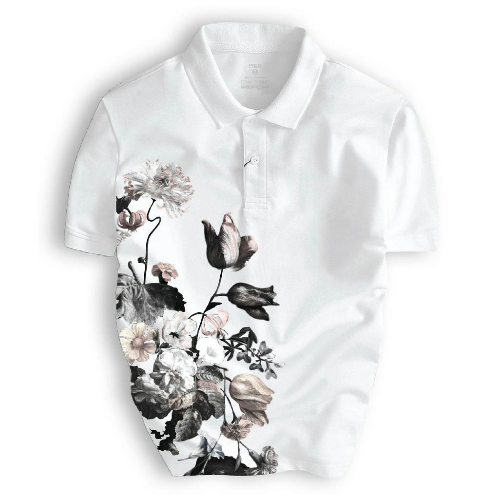 Áo Thun Polo Nam in hình siêu nét PEONY thiết kế trẻ trung, chuẩn form, thanh lịch