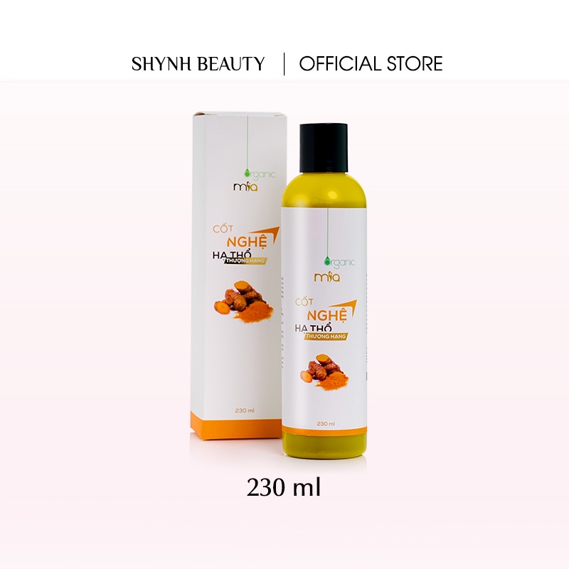 Cốt Nghệ Hạ Thổ Mía Organic làm mờ các vết sạm đen, giúp da mịn màng, căng bóng 230ml