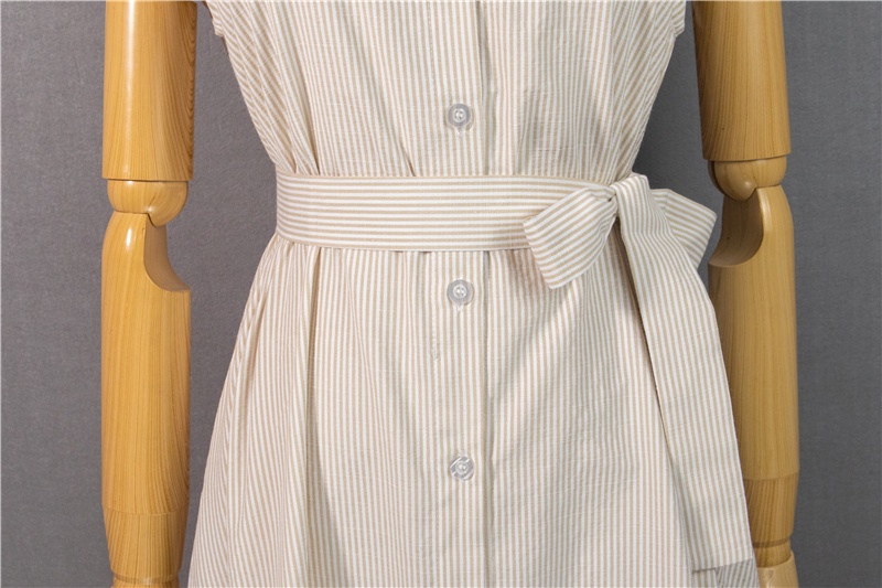 Đầm Sát Nách Dáng Rộng Họa Tiết Kẻ Sọc Thời Trang Mùa Hè 53670