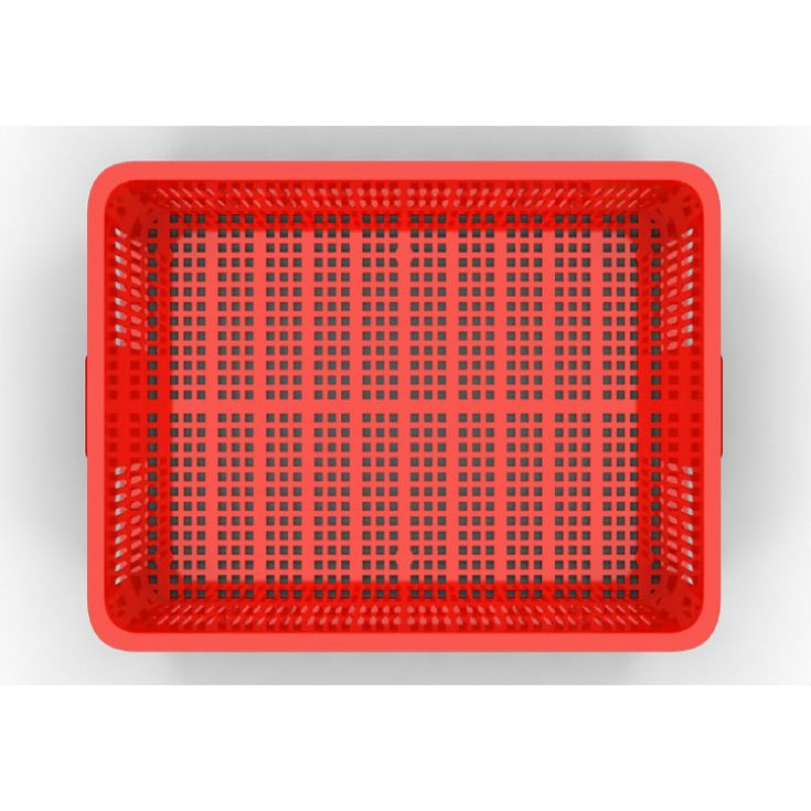 Sóng hở 1T5, sóng nhựa đựng trái cây, rau củ, rổ nhựa chữ nhật 61x42x15cm