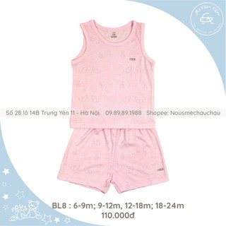 Bộ Ba Lỗ Hồng Nhạt Hoa Quả NOUS (Size 6-9 Tháng Đến 18-24 Tháng)