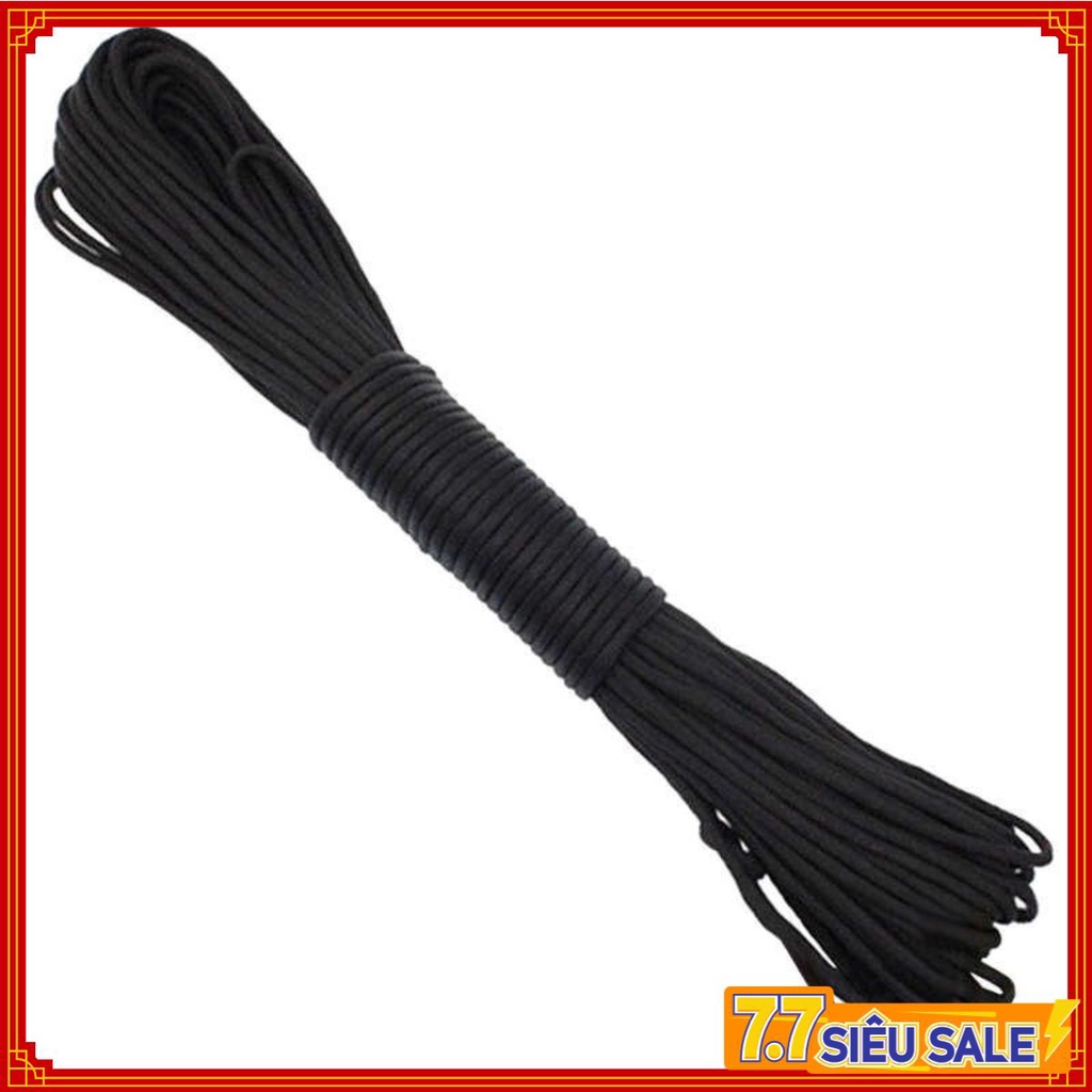 [SALE HOT] Dây Dù Paracord Sinh Tồn Đường Kính 4mm, 7 Lõi 550LB Màu Đen