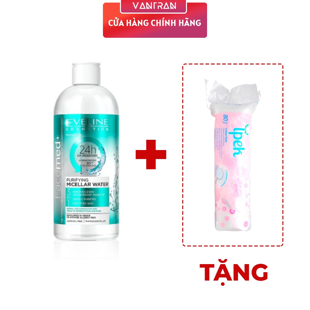 Nước Tẩy Trang Không Cồn Dành Cho Da Dầu Và Hỗn Hợp EVELINE 400ml