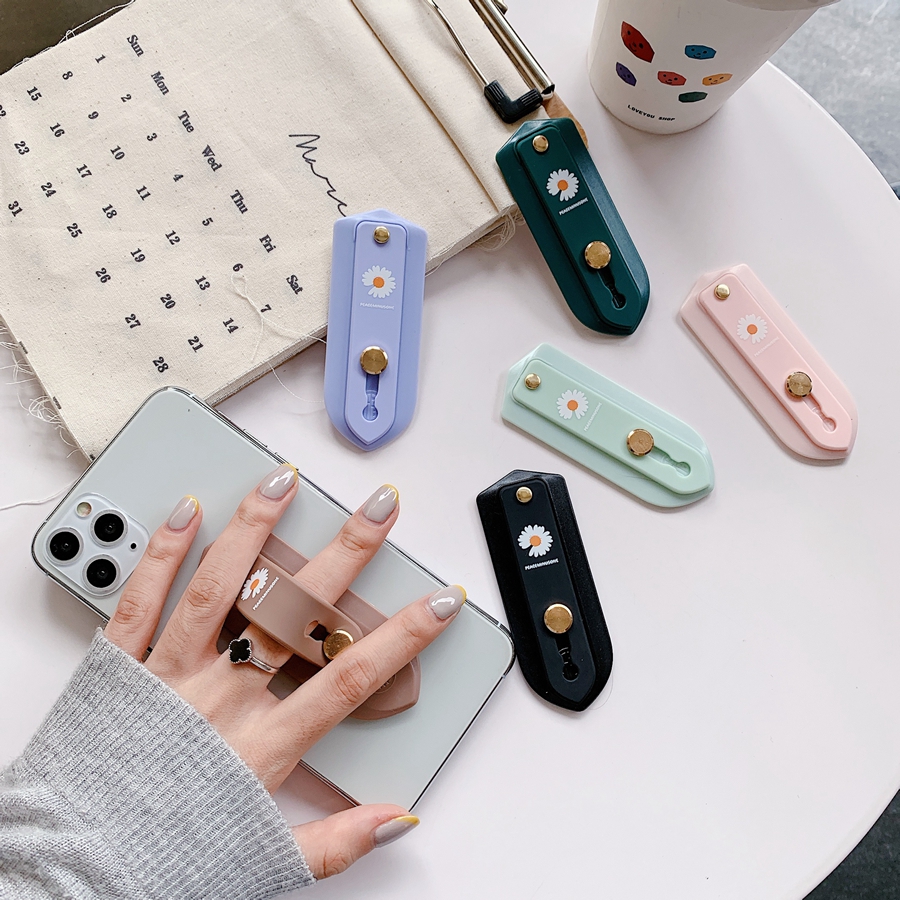 Băng đỡ gắn lưng điện thoại trang trí hoa cúc bằng silicone màu kẹo tiện dụng | BigBuy360 - bigbuy360.vn