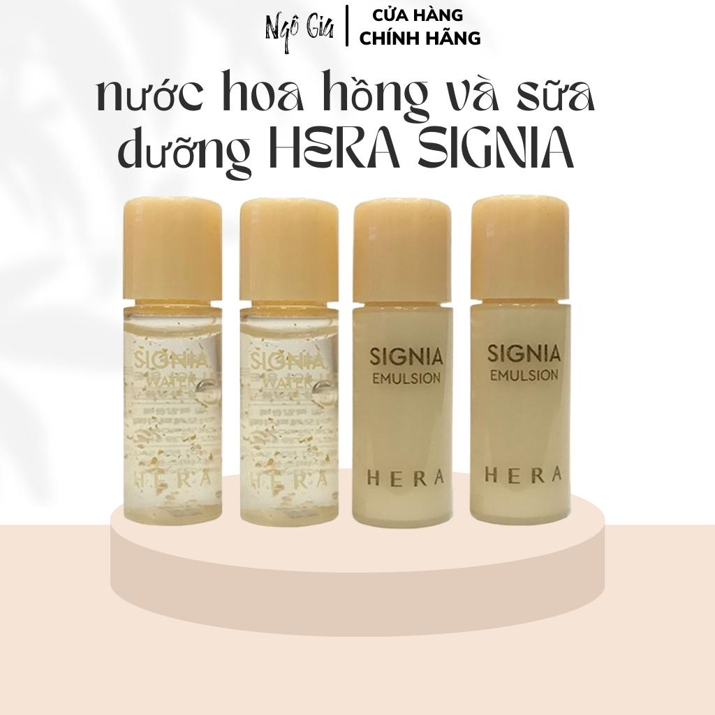 Nước hoa hồng và Sữa dưỡng tái sinh da chiết xuất vàng 24k HERA Signia Mini 5ml - Sale Chính hãng