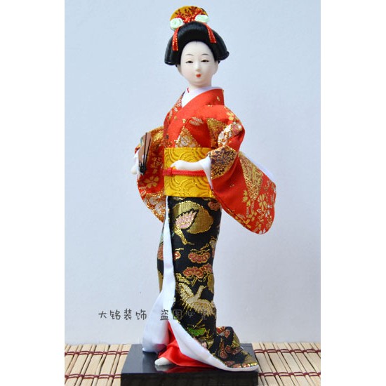 Búp Bê Geisha Mặc Kimono Nhật Bản Trang Trí