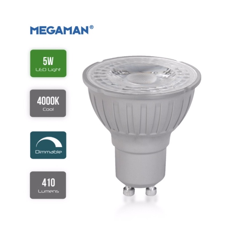 Bóng chén Led đui GU10 công suất 5w Dimmable |thương hiệu Megaman - Đức chính hãng|