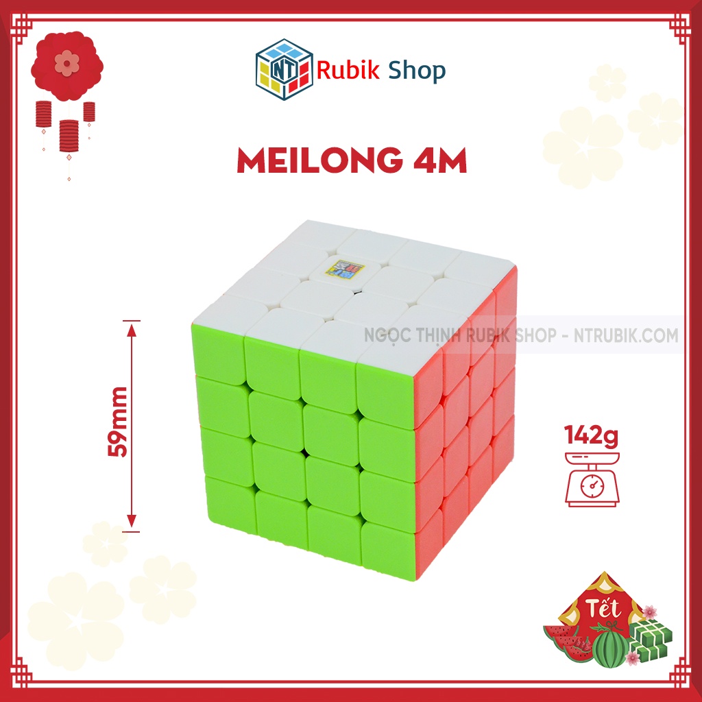 [Mã LIFE0503TOYS1 giảm 10% đơn 150k] Rubik 4x4x4 Moyu Meilong 4M Stickerless (Hãng mod nam châm)