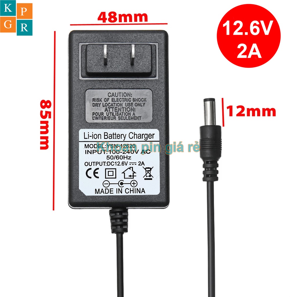 KPGR Sạc 3S 12.6V 2A YSN dùng cho pin Li-ion 3.7V