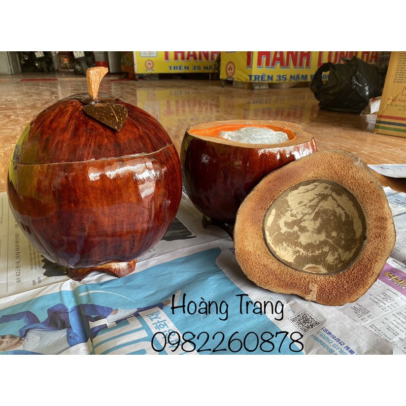 Vỏ giữ ấm bình trà trái dừa + ấm tích nhiều size - Mẫu Kiểu 3 Lá