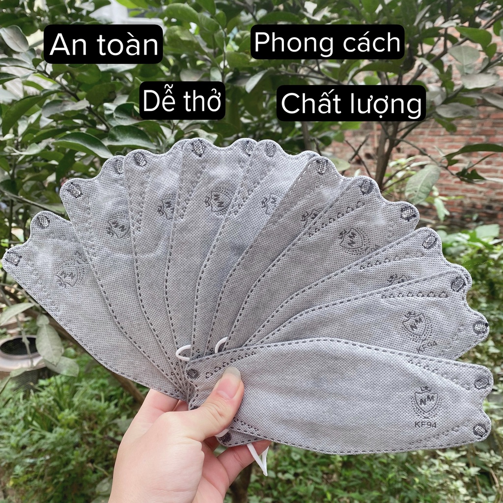 Khẩu trang kf94 set 50 cái khẩu trang 4D cao cấp công nghệ hàn quốc chống bui mụn, giảm thiểu các bệnh hô hấp