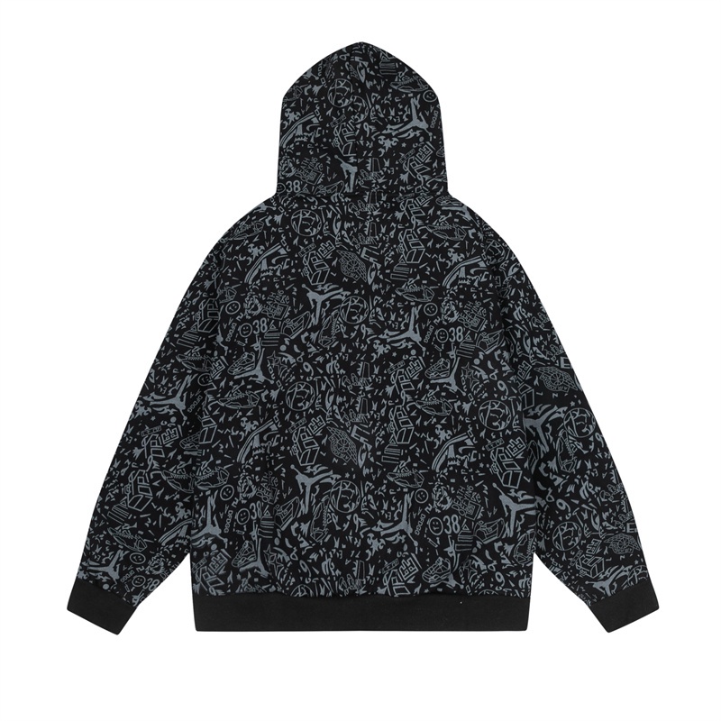 Jorda * Áo Khoác sweater Lông Cừu Có Mũ Trùm Đầu Thêu Đường Nét Phong Cách Cổ Điển Thời Trang Thu Đông Sáng Tạo