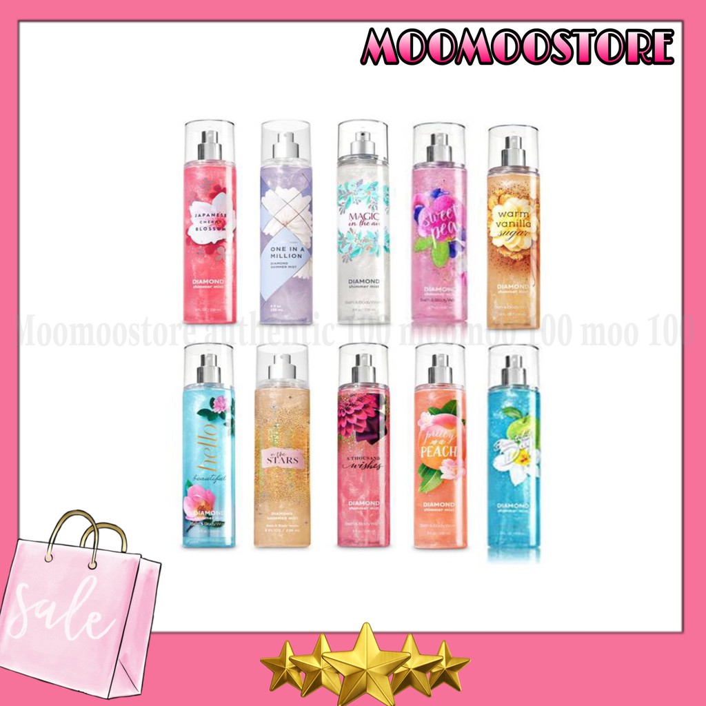 (HOTHIT)  BBW Xịt Thơm Toàn Thân Ánh Nhũ Kim Tuyến Shimmer Body Mist