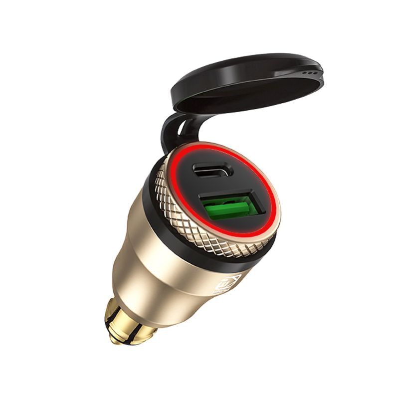 12V 24V QC3.0 USB Type C PD Fast Charger Power Adapter Hella DIN Plug Socket