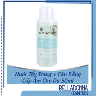 Nước Tẩy Trang và Cân Bằng Cấp Ẩm Cho Da Yves Rocher Hydrating Vegetal Micellar Water 2 in 1 50ml