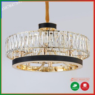 Chùm Pha Lê Cao Cấp Màu Vàng Gold Phi 600