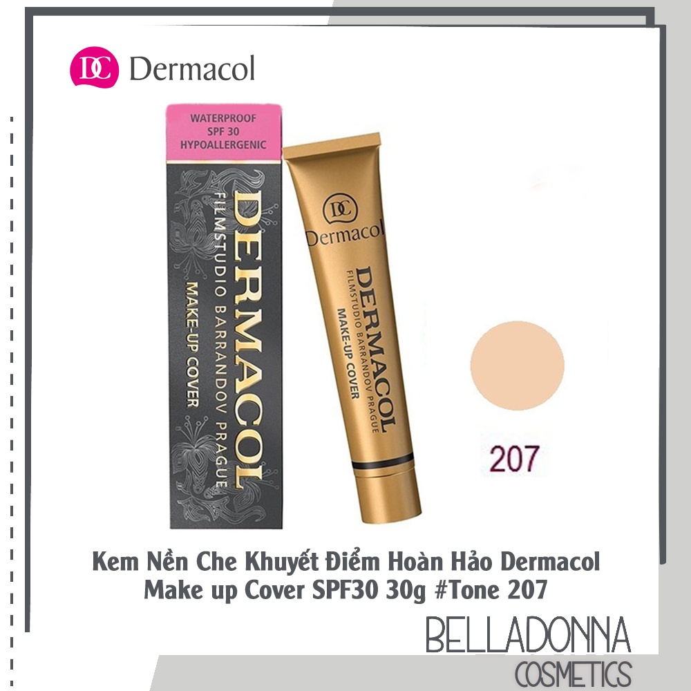 Kem Nền Che Khuyết Điểm Dermacol Make up Cover SPF30 30g #Tone 207: Light Beige