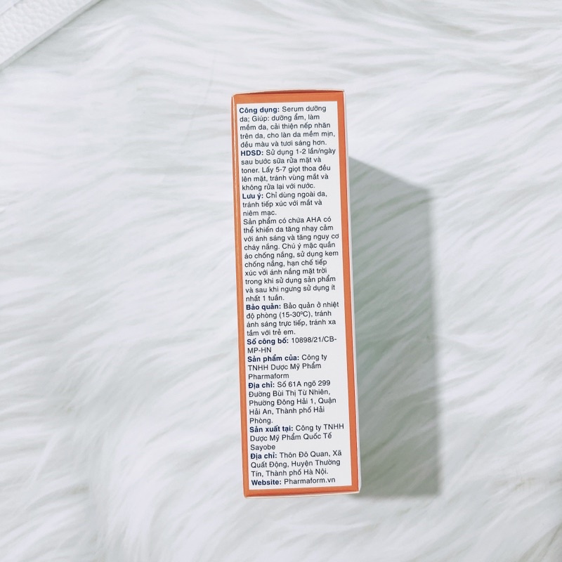 Tinh chất làm sáng và trẻ hóa da, chống lão hóa Pharmaform C-Smoothing Serum 20ml