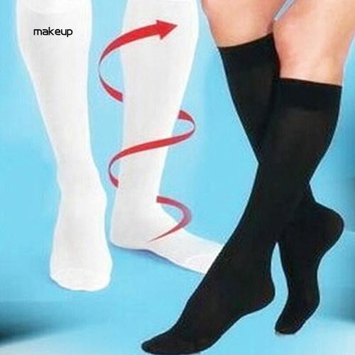 Tất nylon màu trơn dài đến đầu gối cho nam và nữ