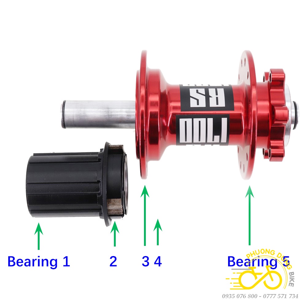 Moay ơ  Hub xe đạp COSTTU TIRAL 24 28 32 36 Lỗ - Cối nổ to