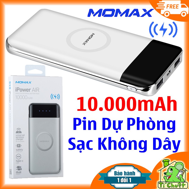 [Chính Hãng] Pin Dự Phòng MOMAX có Sạc Không Dây Qi 10.000mAh