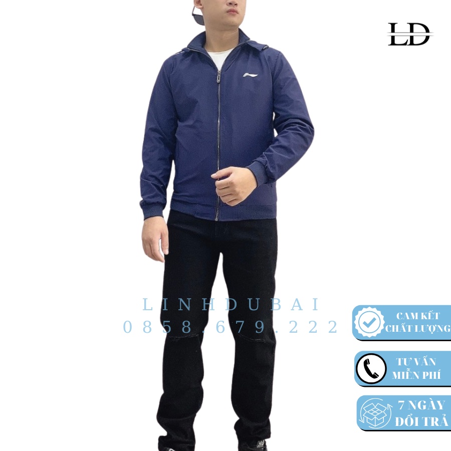 Áo gió nam lining mẫu mất nhất 2023 logo thêu, áo gió nam nữ lining