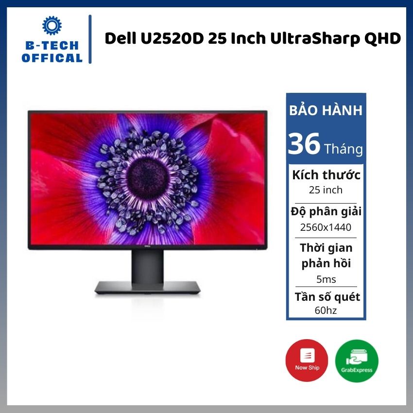 Màn hình Dell U2520D 25 Inch UltraSharp QHD LED - backlit - Hàng chính hãng bảo hành 36 tháng