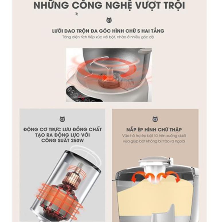 Máy Nhào, Máy Nhồi Bột, Máy Trộn Bột  Bear Đa Năng_ Gồm 3 kích cỡ 3L,5L, 7L, Bảo Hành 1 Năm