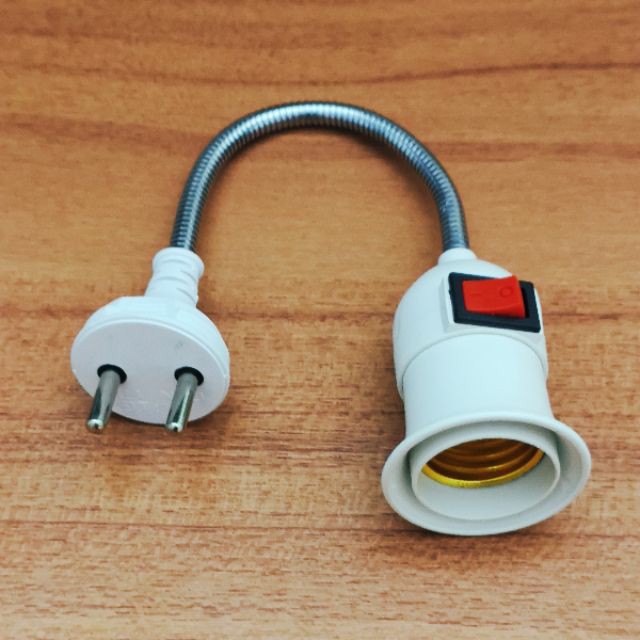 đuôi đèn đa năng - có công tắc và phích cắm- uống cong tiện lợi