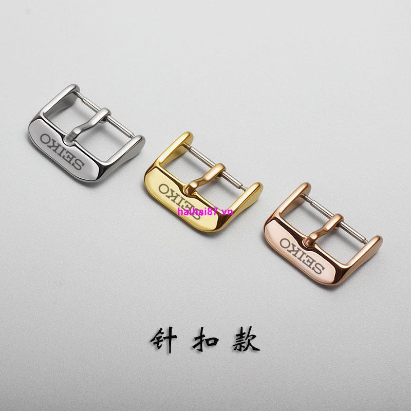 Dây Đeo Đồng Hồ Khóa Đôi Bằng Thép Cao Cấp Cho Seiko