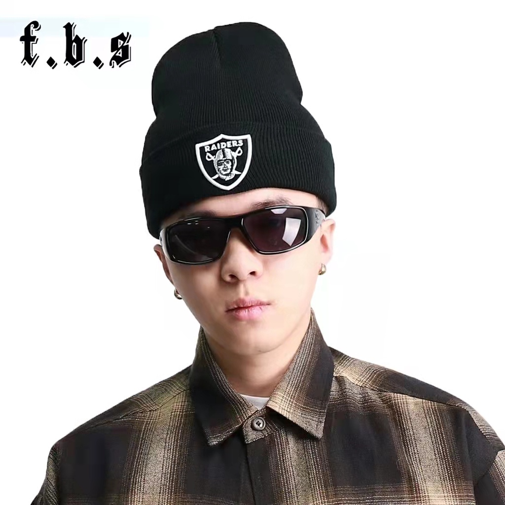 Mũ Len Thêu Chữ Raiders Mới Cho Nam Nữ