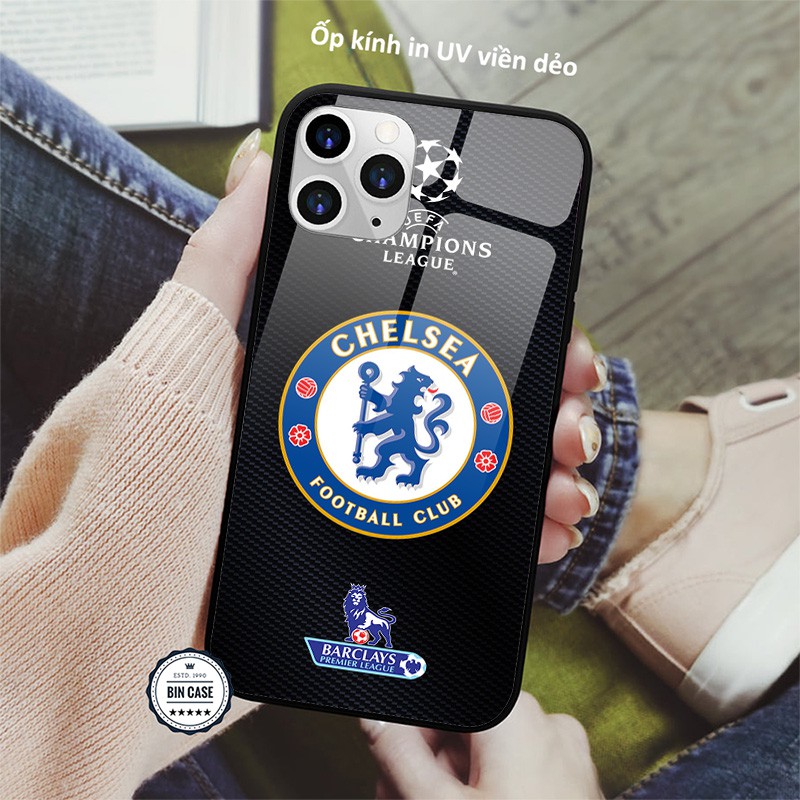 ⚽Ốp Lưng In Logo Chelsea Màu Xanh Đẹp ⚽Ốp The Blues cao cấp iphone 13 12 11 Pro Max 6s 6 7 8 Plus X Xr Xs Max BONGDA187