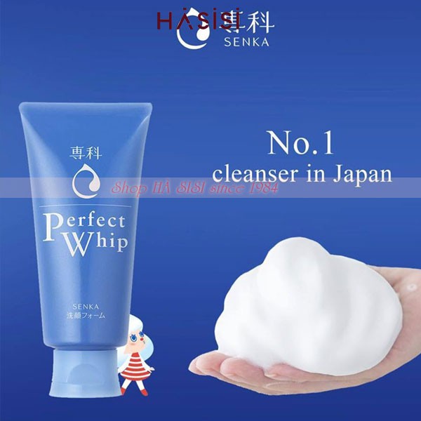 Sữa Rửa Mặt Sạch Sâu Dưỡng Ẩm Da SHISEIDO SENKA PERFECT WHIP CLEANSING FOAM 120g (tuýp xanh)