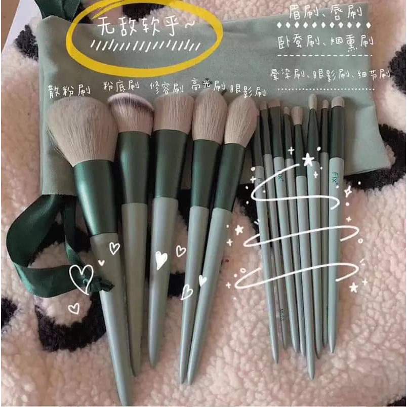 Set 13 cây cọ trang điểm kèm túi rút chính hãng Fix+ ( tặng kèm hộp )
