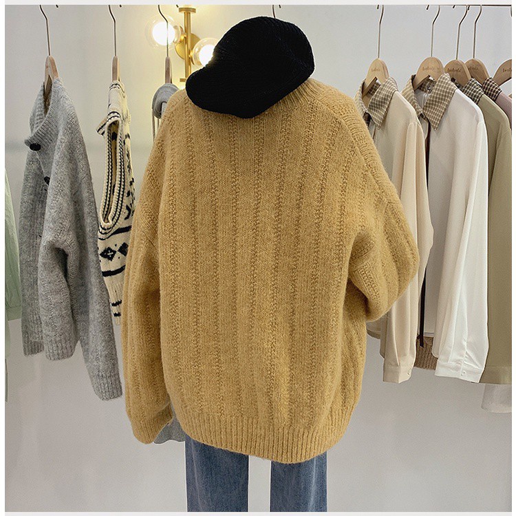 Áo khoác Cardigan dệt kim màu sắc đơn giản dành cho nữ | BigBuy360 - bigbuy360.vn