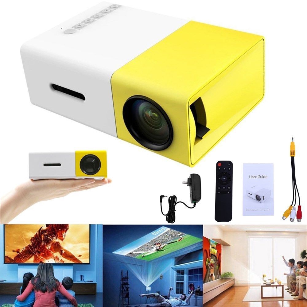 【READY STOCK】YG300 Mini Portable Home Theater Cinema Projector HD LED Cinema AV USB HDMI