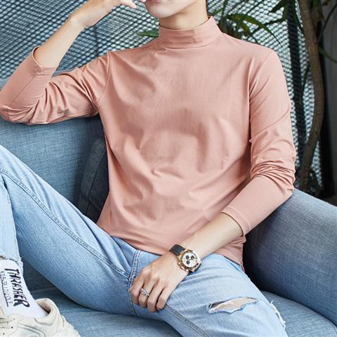 Áo Sweater Tay Dài Cổ Lọ Vải Lụa Mỏng Giữ Ấm Thời Trang Mùa Thu Cho Nam