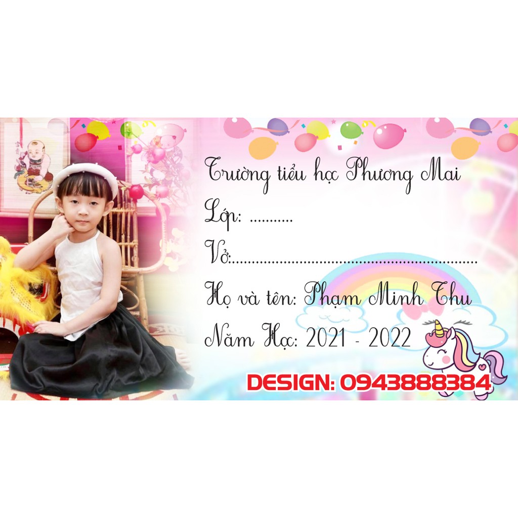 Sét 30 nhãn vở in theo yêu cầu